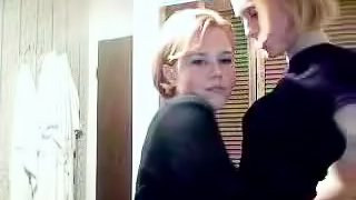 Blonde Lesbian Girls Strip Off In Front Of Webcam