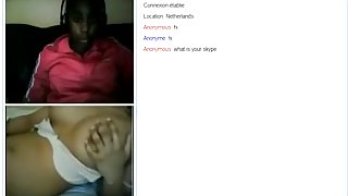 Nasty prank on lesbian webcam