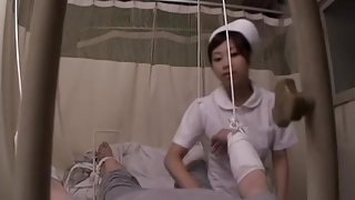 Asian nurse rides her patient's dick in spy cam sex video