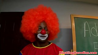 Latina blows clowning teacher